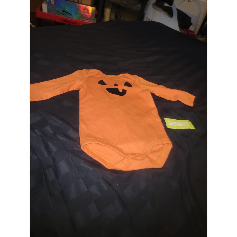NWT-Halloween Gymboree Onsie Long Sleeve 3/6 Boy or Girl